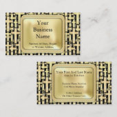 Goldene Kreuze Visitenkarte (Vorne/Hinten)