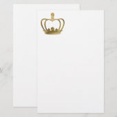 Goldene Krone Briefpapier (Vorne/Hinten)