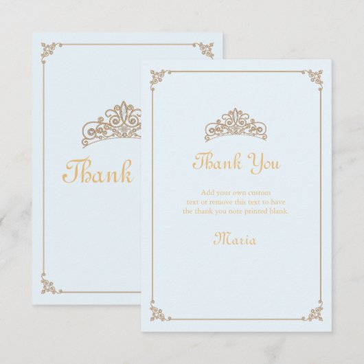 Goldene Krone, danke Karten (Vorne/Hinten)