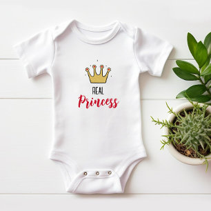 Goldene Krone für Prinzessin Baby Strampler