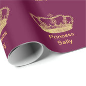 Goldene Krone Geschenkpapier (Rolleneckpunkt)