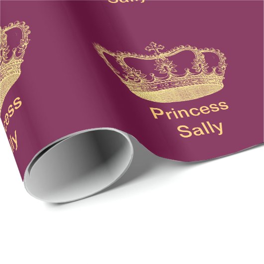 Goldene Krone Geschenkpapier (Rolleneckpunkt)