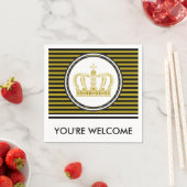 Goldene Krone + Ihr Hintergrund & Ihre Ideen Serviette (Beispiel)