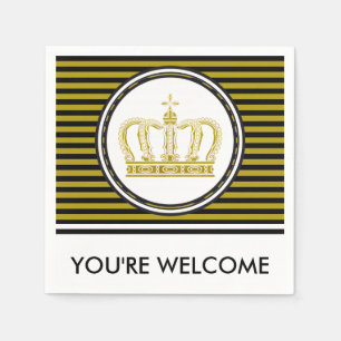 Goldene Krone + Ihr Hintergrund & Ihre Ideen Serviette