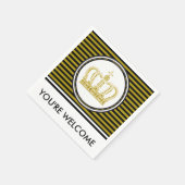Goldene Krone + Ihr Hintergrund & Ihre Ideen Serviette (Ecke)