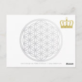 Goldene Krone + Ihr Text & Bild Postkarte (Rückseite)