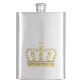 Goldene Krone + Ihre Ideen Flachmann (Vorderseite)