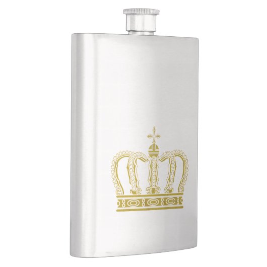 Goldene Krone + Ihre Ideen Flachmann (Rechts)