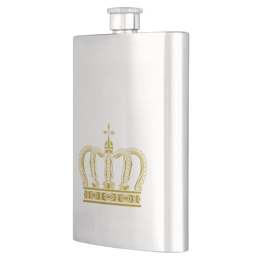 Goldene Krone + Ihre Ideen Flachmann (Links)