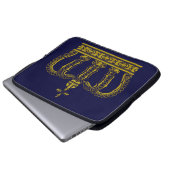 Goldene Krone + Ihre Ideen Laptopschutzhülle (Vorne Knopf)