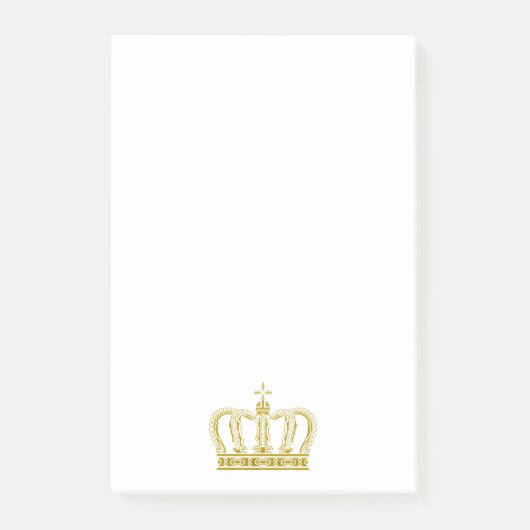 Goldene Krone + Ihre Ideen Post-it Klebezettel (Vorderseite)