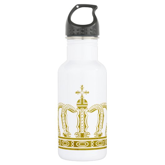 Goldene Krone + Ihre Ideen Trinkflasche (Vorderseite)