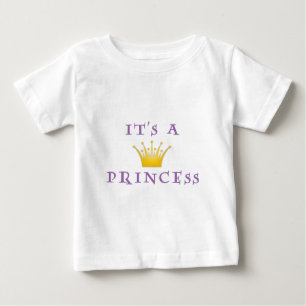 Goldene Krone "It's a Princess" mit Wizard Schrift Baby T-shirt