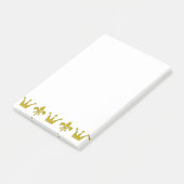 Goldene Krone & Lily Border + Ihre Ideen Post-it Klebezettel (angewinkelt)