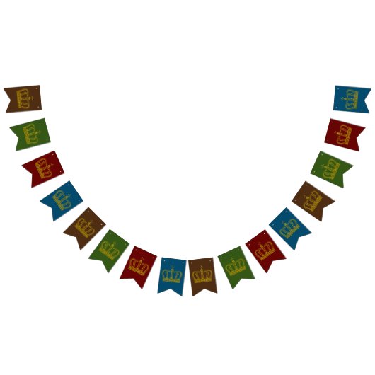 Goldene Krone - Luxus-Königshaus 1 Wimpelkette (Alle)