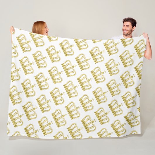 Goldene Krone - Luxuskönigin Fleecedecke (Beispiel)