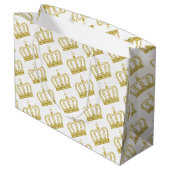 Goldene Krone - Luxuskönigin Große Geschenktüte (Rückseite Schrägansicht)