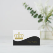 Goldene Krone - Luxuskönigin Visitenkarte (Stehend Vorderseite)