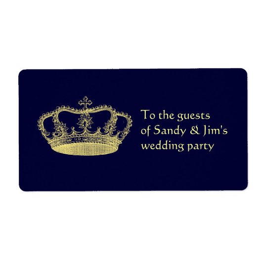 Goldene Krone mit Ihrem Text (Vorne)