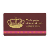 Goldene Krone mit rosa Bar (Vorne)