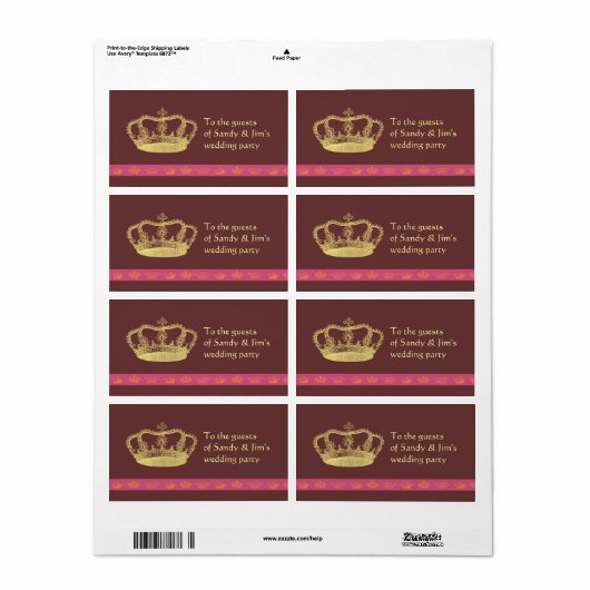 Goldene Krone mit rosa Bar (Vorne)