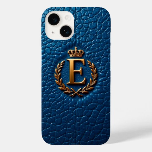 Goldene Krone Oberhalb Stilftiger Buchstabe E Case-Mate iPhone Hülle (Rückseite)