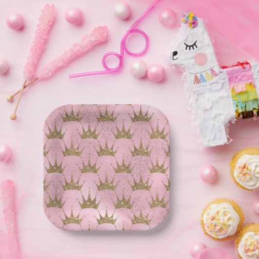 Goldene Krone Pappteller (Party)