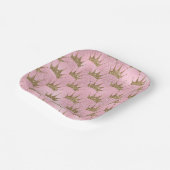 Goldene Krone Pappteller (Gewinkelt)