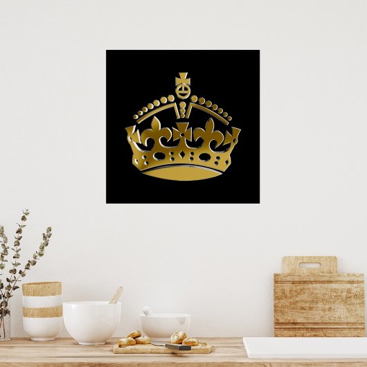 Goldene Krone Poster (Küche)