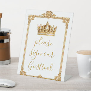 Goldene Krone Royal Crown Elegant Sockelschild