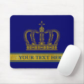Goldene Krone + Text und Hintergrund Mousepad (Mit Mouse)