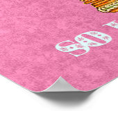 Goldene Krone von Blume mit Spaß Sprichwort Poster (Ecke)