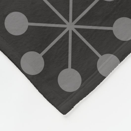 Goldene Kronen auf schwarzem Hintergrund, nahtlose Fleecedecke (Ecke)