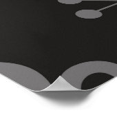 Goldene Kronen auf schwarzem Hintergrund, nahtlose Poster (Ecke)