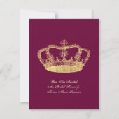 Goldene Kronen Einladung (Vorderseite)