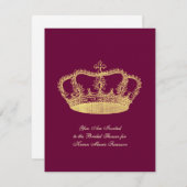 Goldene Kronen Einladung (Vorne/Hinten)