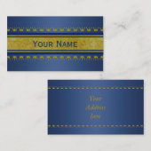 Goldene Kronen-Grenze + Ihr Text u. Hintergrund Visitenkarte (Vorne/Hinten)