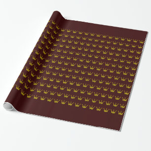 Goldene Kronen Grenze + Ihre Ideen Geschenkpapier