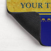 Goldene Kronen Grenze + Text und Hintergrund Mousepad (Ecke)