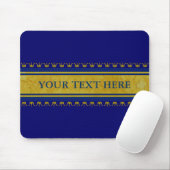 Goldene Kronen Grenze + Text und Hintergrund Mousepad (Mit Mouse)