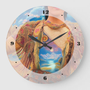 Goldene Kronen Große Wanduhr