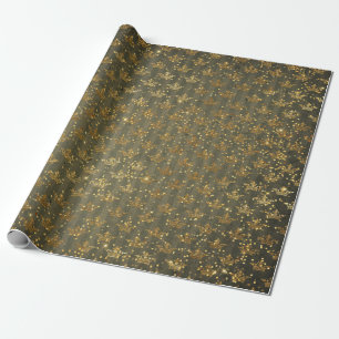 Goldene Kronen-Konfetti Royal Grün Geschenkpapier