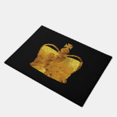 Goldene Kronen-Tür-Matte Fußmatte (Schrägansicht)