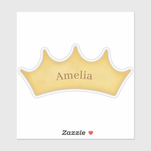 Goldene Kronenmesse Kinder und Haustiere Individue Aufkleber (Blatt)