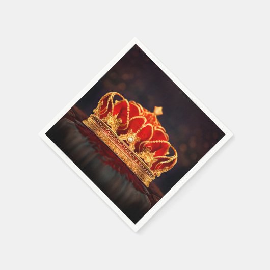 Goldene Kronenzeit Serviette (Ecke)