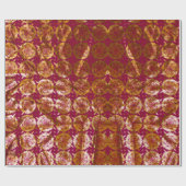 Goldene kubistische Rose Weihnachtsmuster Geschenkpapier (Flach)