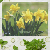 Goldene Küche Königs Alfred Daffodils Geschirrtuch (Gefaltet)