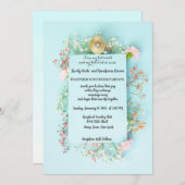 Goldene Kugel mit dem Stern des Jüdischen David Einladung (Vorne/Hinten)