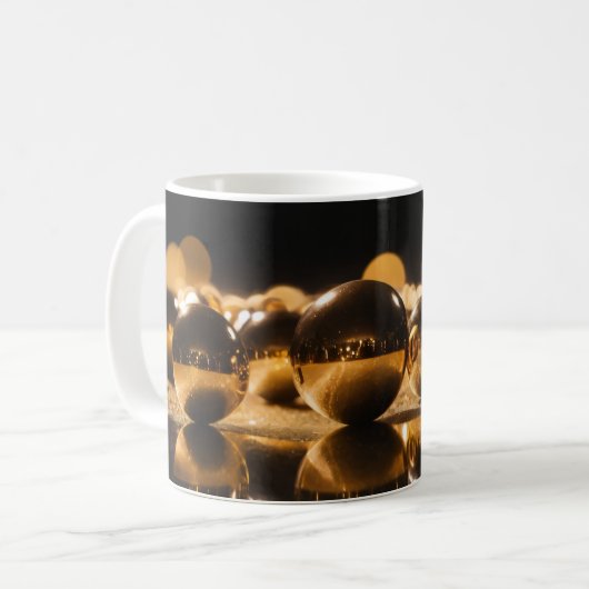 Goldene Kugeln 001 Kaffeetasse (Vorderseite Links)