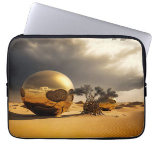 Goldene Kugeln im Wüstensturm Laptopschutzhülle
